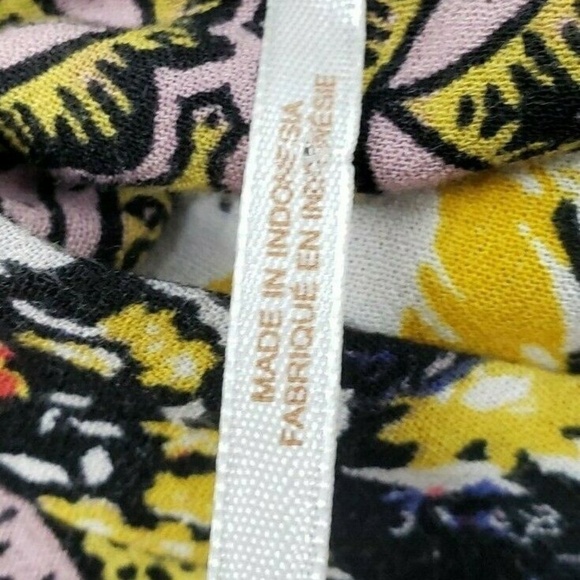 Free People Mini Dress Floral Rayon Bell Sleeves - Picture 4 of 5